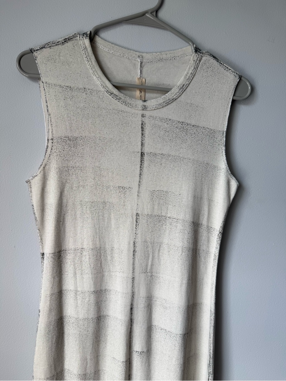 Raquel Allegra Sleeveless Long Jersey Maxi Dress Cream Beige Cotton Size 1 S - Picture 6 of 13